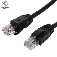 Buy cheap Round Cat6a UTP Patch Cord 24AWG 4 Pair Black / Gary 4P PVC Ethernet Cable product