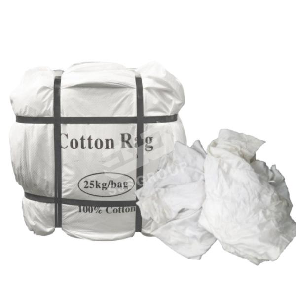 Buy cheap 10Kg 20kg 25kg Recycled Knit T Shirt Cotton Wiping Rags Top Oil Absorbent Pure White Cloth Industrial Tshirt Rags from wholesalers
