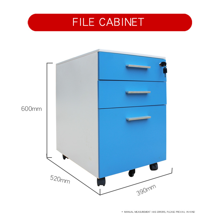 3 Drawers Mobile File Cabinets