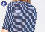 Shinny Micro Lurex Womens Knit Pullover Sweater V Neck Small Stripes Slim