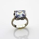 Women Fashion Jewelry Lavender Aemthyst Cubic Zirconia Silver Ring(F28)