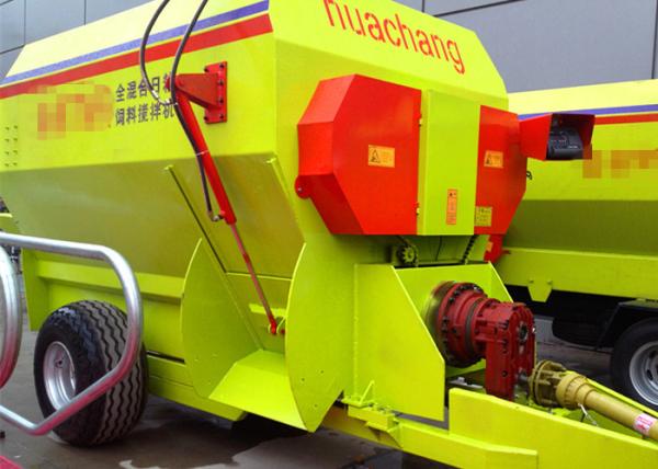 Buy cheap High Efficiency Sanitary TMR Feed Mixer , 7CBM Cattle Feed Mixer Green Color from wholesalers