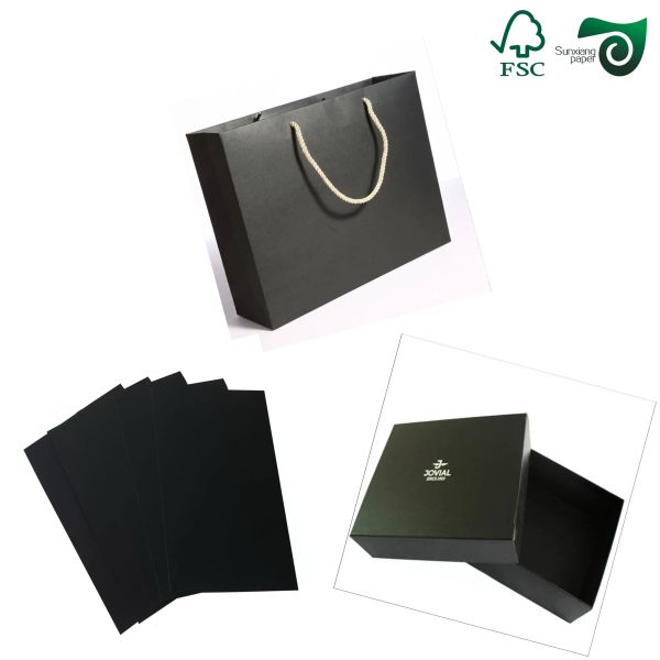 FSC 150gsm 180gsm Black Card Paper Fold Resistant 70cm 100cm For Shopping Bags