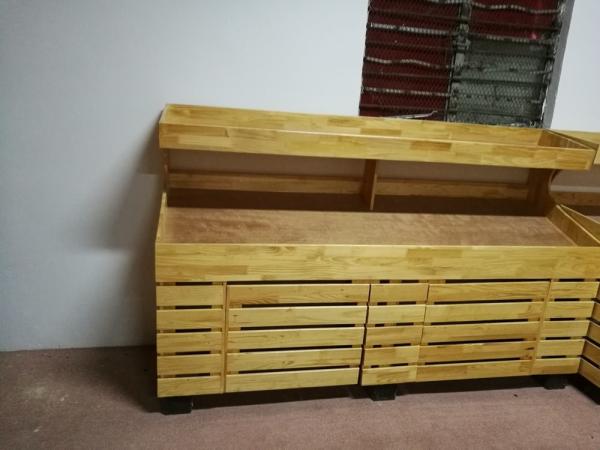 Buy cheap 2 Layers Promotion Supermarket Display Stands Wood Storage Shelves Banana Display Rack from wholesalers