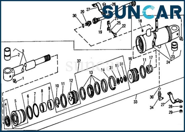 Buy cheap RE21401 Replacement Crowd Cylinder Seal Kit Fits 690B John Deere Heavy Equipment from wholesalers