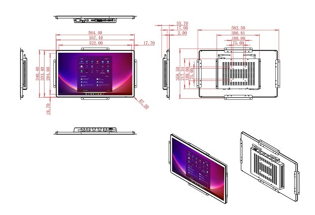23.8-Inch Windows Interactive Visualization Platform for Smart Home Systems, Manufacturing Equipment, Retail Interfaces, and Digital Advertising