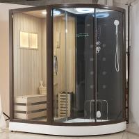 Buy cheap Dry Sauna Combined Wet Steam Room Wooden Sauna Cubicle With Shower Cabin product