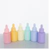 Buy cheap 30ml Blue/Purple Cylindrical Smooth Glass Bottle With Blue/Purple Drop For Empty Dropper Bottle from wholesalers