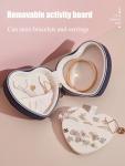Stylish Jewelry Box Organizer PU Leather Heart Shaped Jewelry Boxes For Women