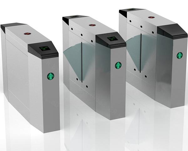 Buy cheap Soft Wing SUS304 Flap Barrier Turnstile Gate DC Brushless Motor Control from wholesalers