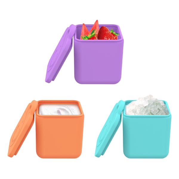 Buy cheap Dips Containers For Kids Prints, Leakproof Lunch Box Divider Sealing & Lids Silicone Meal Holder BPA-Free Salad Dressing from wholesalers