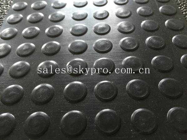 Buy cheap Low high round / coin / button rubber mat black non - slip rubber mattress from wholesalers