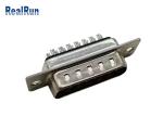 15 Pin D Subminiature Connector Stamped Contact Straight PBT