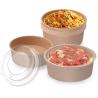 Buy cheap ODM / OEM Emballages Alimentaires Round Biodegradable Eco-Friendly Take Away Salad Fast Kraft Paper Packaging Bowl from wholesalers