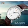 Buy cheap PU Leather wrist band couple watch black dial or white coupe quartz watch from wholesalers