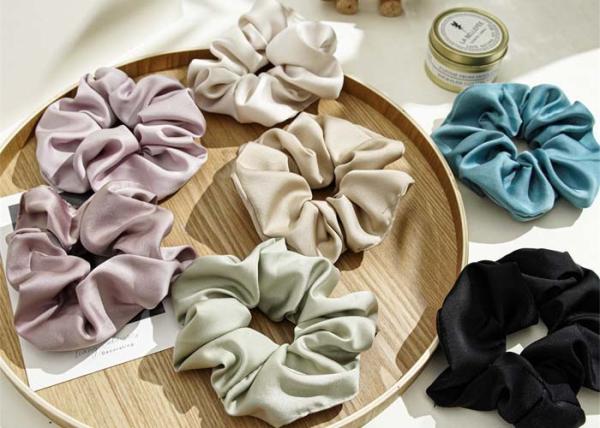 Acetate satin large girls scrunchie headdress Japanese Korean texture cloth loop