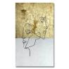 Buy cheap Gold Foil Oil Painting Realist Hand Painted Figure Line Decoration Art for Home Interior Design Frame Yes Original No from wholesalers