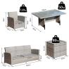 Buy cheap Leisure Outdoor AJUNION All Hand Woven Wicker Garden Furniture Set with Tempered Glass from wholesalers