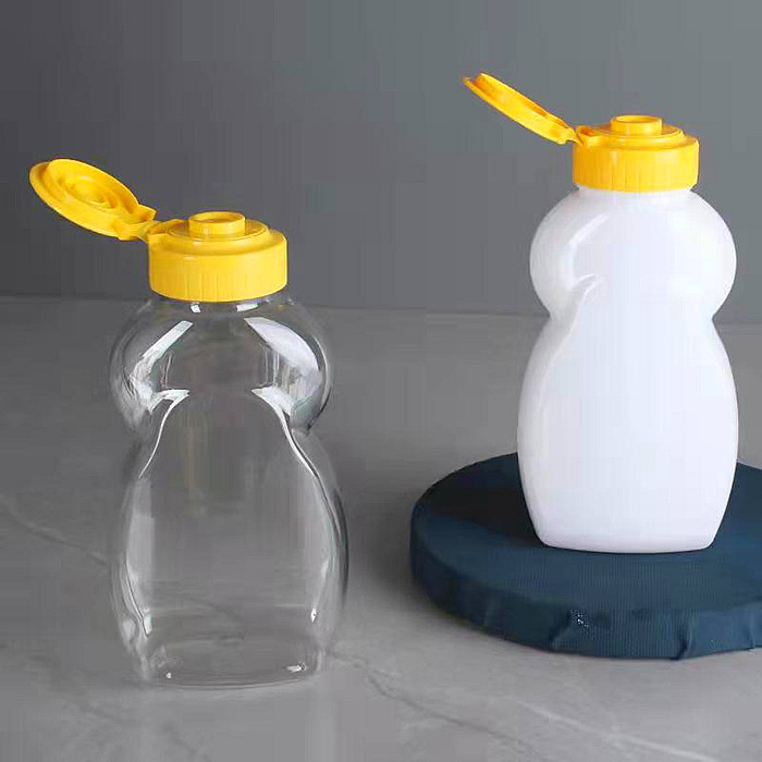 Customized Clear Plastic Squeeze Bottles Reusable Small Honey Jugs 110ml
