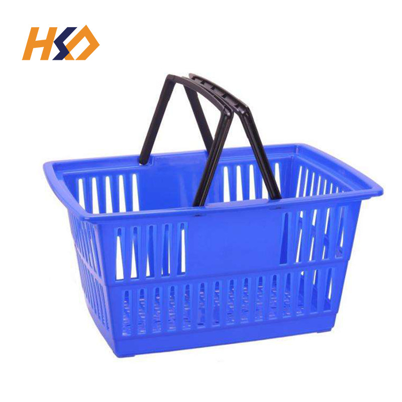 64CM 23L Plastic Handheld Shopping Baskets For Supermarket 220mm