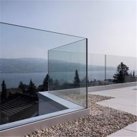 Buy cheap Frameless Front Porch Building Tempered Glass Modern Balcony Railing Designs product