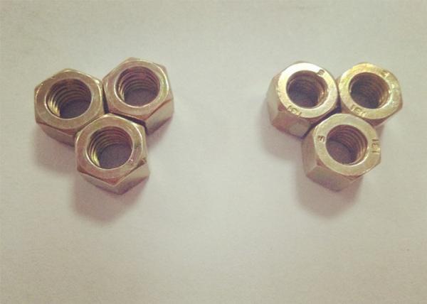 Buy cheap GB55 Hexagon Head M6 Connector Nut High Tensile Strength Yellow Surface from wholesalers