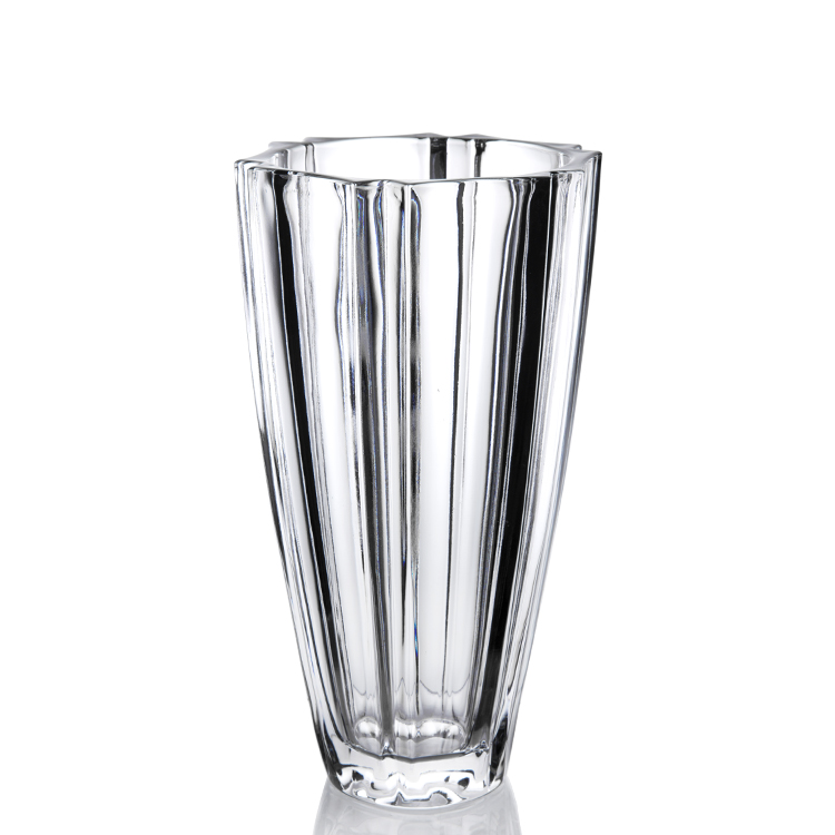 Classic Crystal Transparent Clear Glass Cylinder Round Vase for Decoration