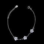 Stars Shape Plain Silver Bracelet Silver Hollow Shining Special Gift Design