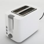 Home Appliances 1000w 2 Slice Bread Toasters Plastic Housing White