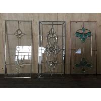 Buy cheap Single decorative leaded glass for cabinet door with electroplating technology product