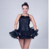 Buy cheap Swan Feather Neckline Ballet Dance Costumes , Black Childrens Ballerina Outfits from wholesalers