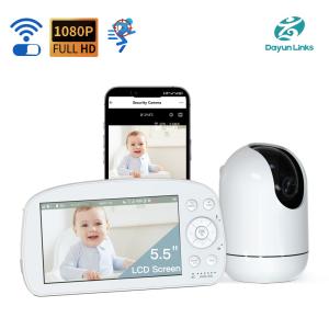 China Eco Mode Video Babyphone Supported Baby Monitor With App 1080P Camera Resolution WiFi Or Bluetooth Network Connection on sale