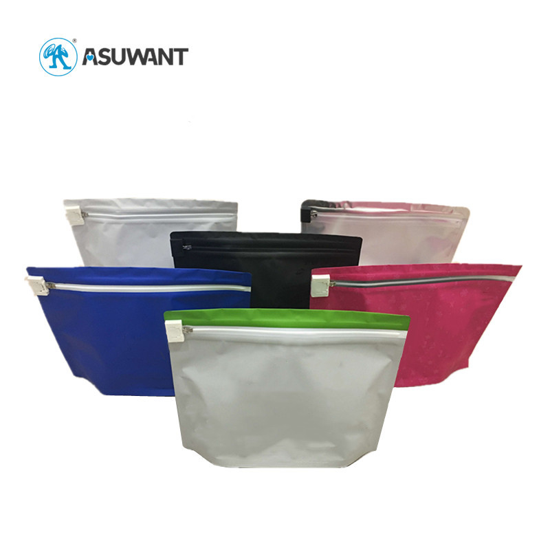 Various Colors Child Proof Zipper Bags Compostable Food Grade Standing Pouch