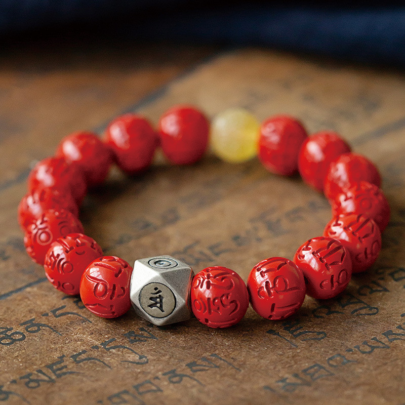 Feng Shui Amulet Red Pi Xiu Cinnabar Bracelet Prosperity Red Bead Bracelet With Charm Pi Yao Natural Stone Beads Bracelet Attract Wealth Money And