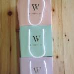 W Letter UV Printing Recycled Printed Paper Bags 10*10*10CM
