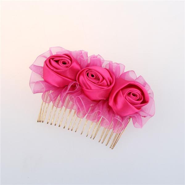 Buy cheap Sheer Ribbon Material Toddler Girl Hair Accessories Roseate Sheer Flower Pattern from wholesalers
