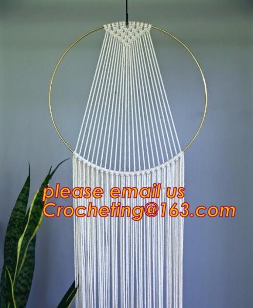 Buy cheap Macrame Wall Art Hanging Tapestry Wedding Decoration with Lace Fabrics, MACRAME CUSHION COVER, MACRAME HAND BAND from wholesalers