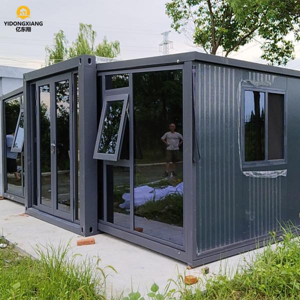 Buy cheap Double Winged Foldable Container House Durable Sandwich Panel Steel Container Buildings from wholesalers