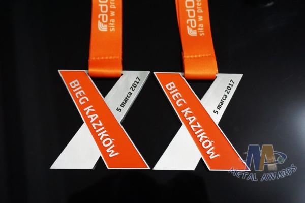 Buy cheap X Shape Both Side Metal Award Running Medals With Lanyard Or Sulimated Ribbon from wholesalers
