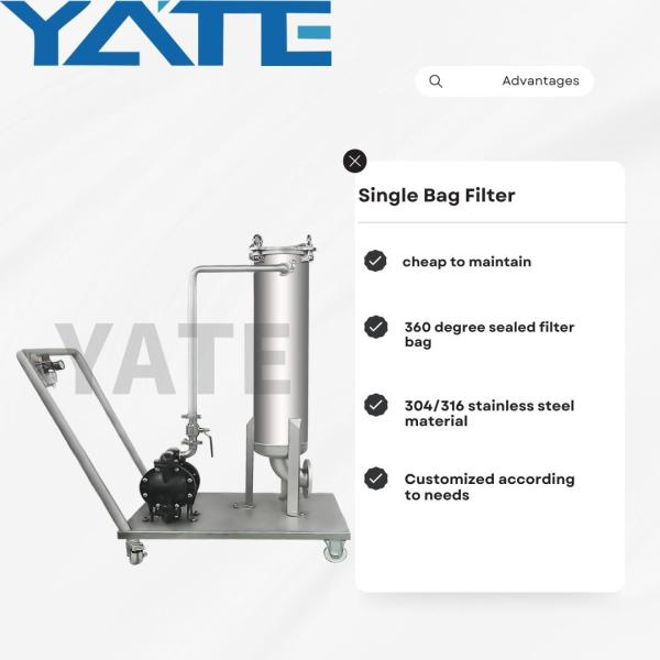 Buy cheap Industrial Movable Filter Housing Chemical Filter Housing Liquid Filter For Milk Honey Wine from wholesalers