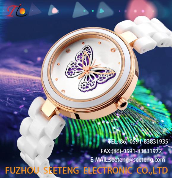 Buy cheap WHOLESALE CERAMIC STRAP ALLOY CASE QUARTZ WATCHES LADIES WATCH from wholesalers