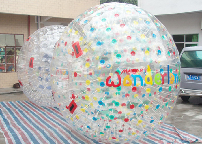 Blue Clear Ramp Dot Inflatable Zorb Ball