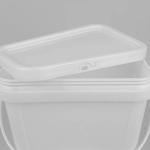 Impact Resistance Square Plastic Bucket With Handle