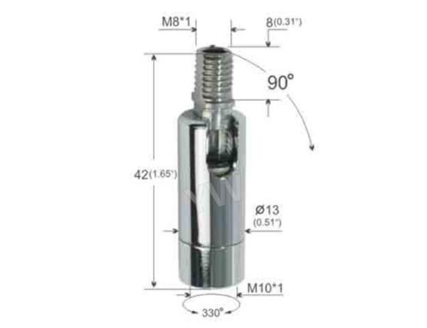 Buy cheap Commercial Lighting Raw Brass Universal Joint Custom Color Plated With Wing Nut from wholesalers