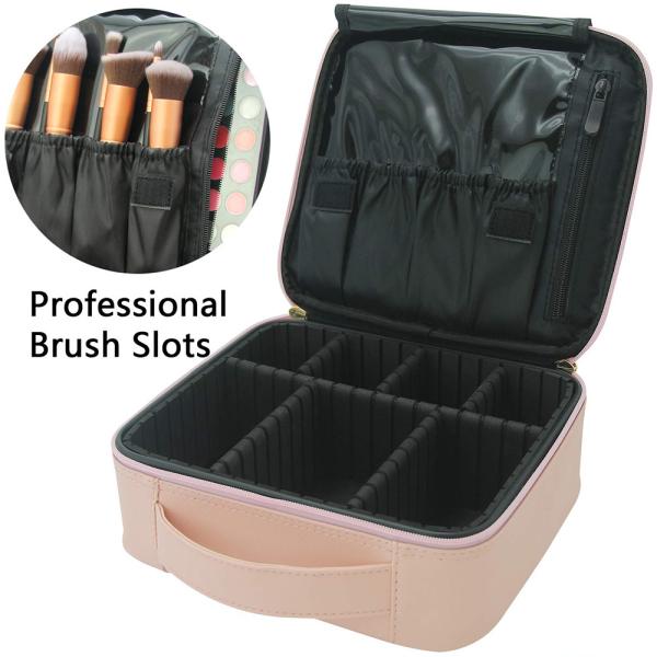 Buy cheap Shake Proof PU Leather Makeup Storage Bag With Eva Dividers from wholesalers