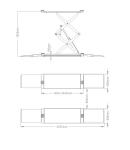 High rise 4 c ylinder on ground mounted car lift with double scissor