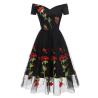 Buy cheap Low Minimum Clothing Manufacturer Women'S Evening Off Shoulder Sleeveless Lace With Embriodery Dresses from wholesalers