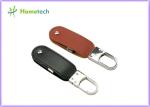 Auto Run Leather USB Flash Disk Metal Keyring Pendrive Creativo USB 2.0 / USB 3