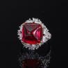 Buy cheap Weddig Engagement Jewelry Set Created Ruby Pendant Necklace Ring Earrings from wholesalers