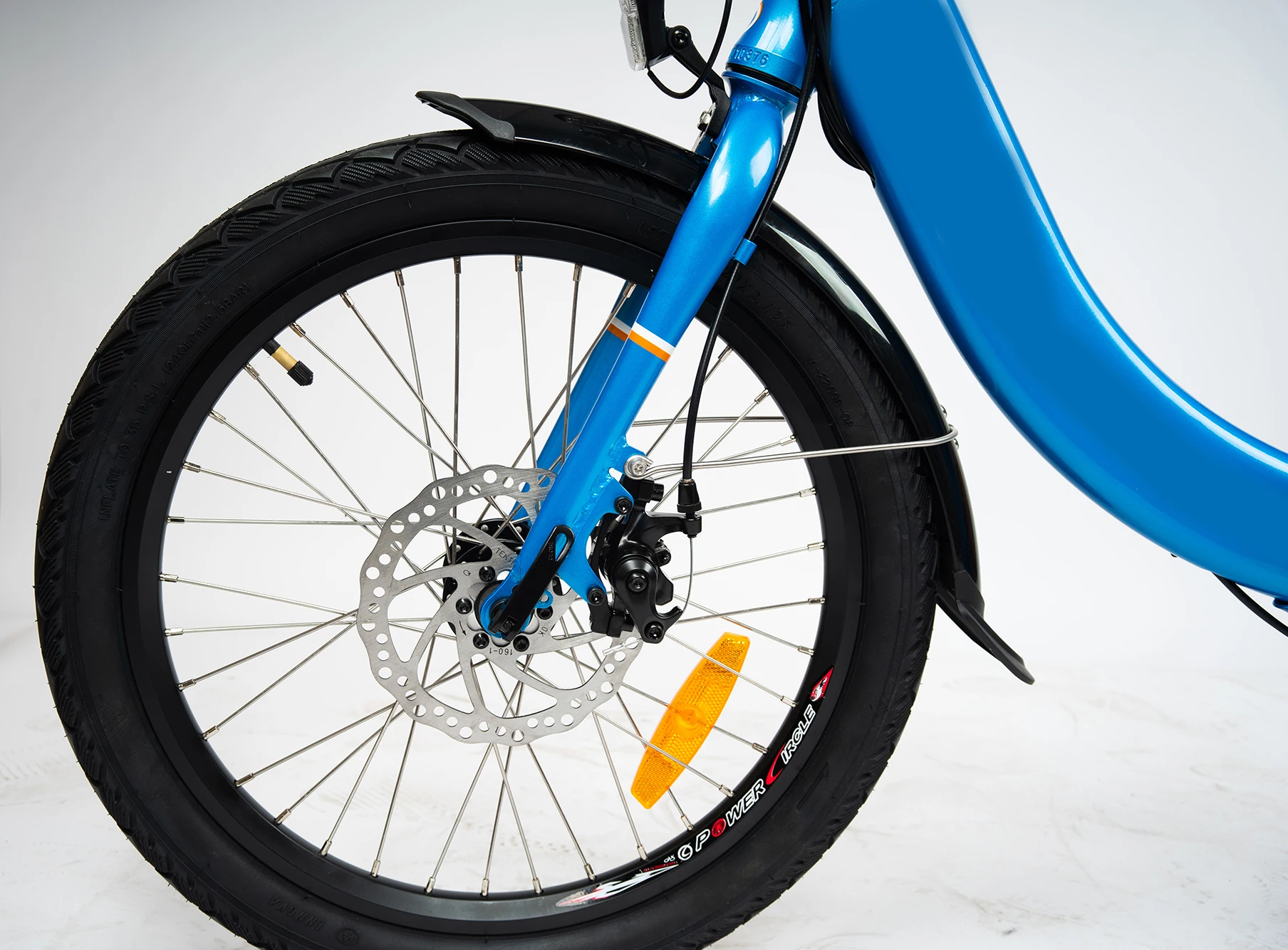 20 Inch Electric Folding Bike 36V 350W Battery 7 Speed Step Through Electric Bicycle